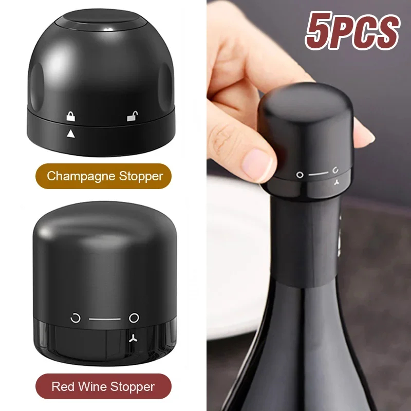 1-5pcs Vacuum Sealed Wine Bott - Wine Preservation Pump recension och pris