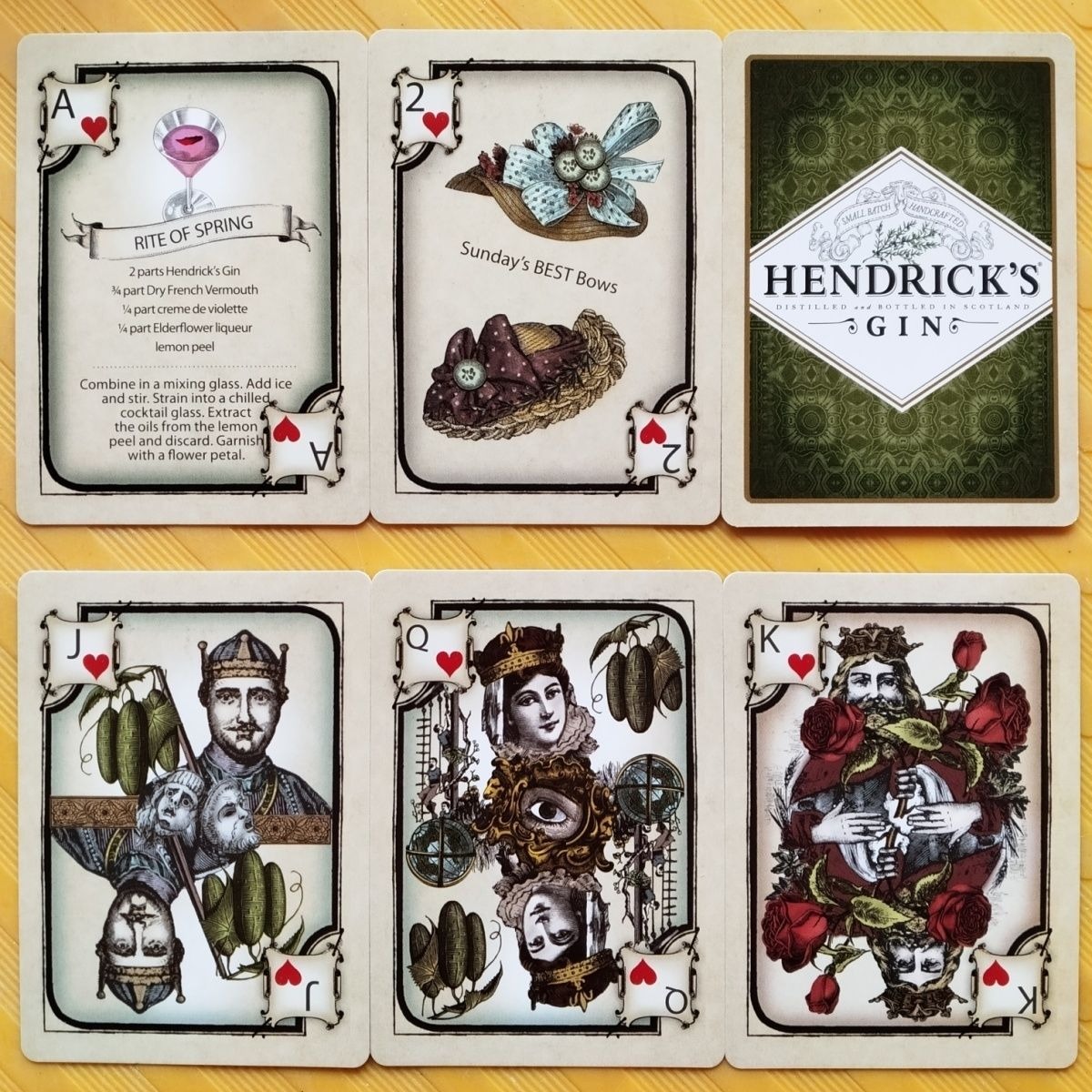 Hendrick's Gin Playing Cards D - Cocktail Recipe Book recension och pris