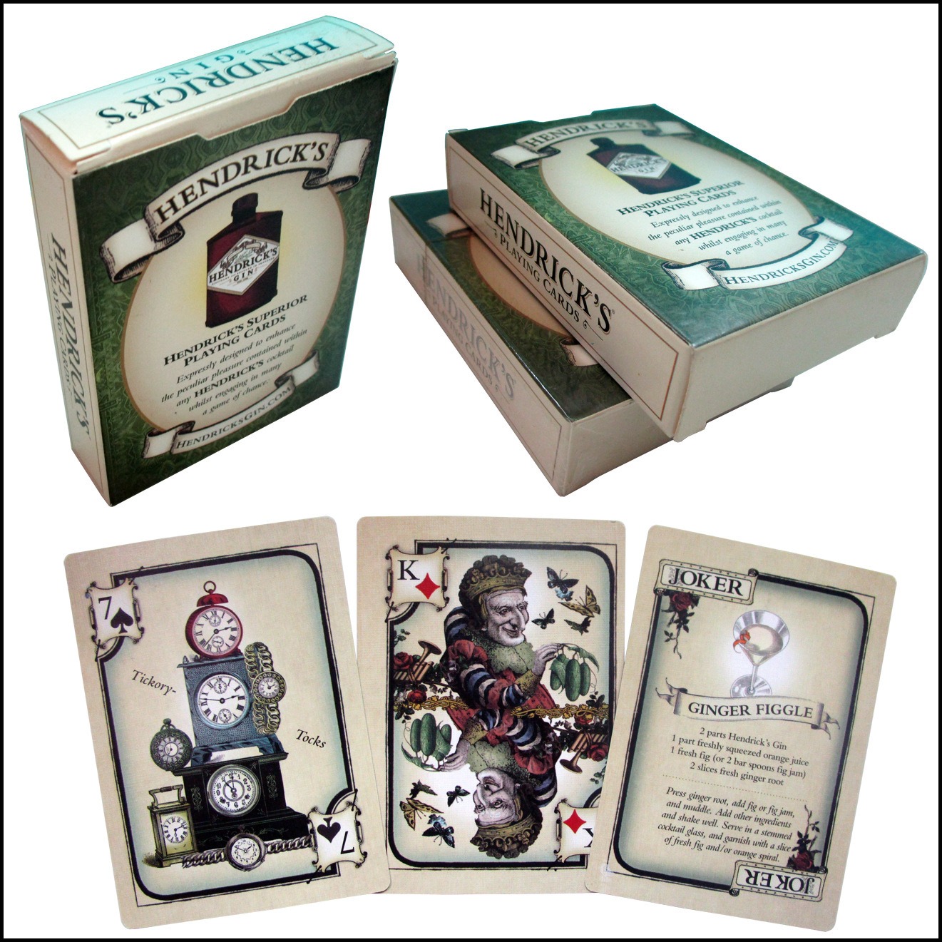 Hendrick's Gin Playing Cards D - Cocktail Recipe Book recension och pris