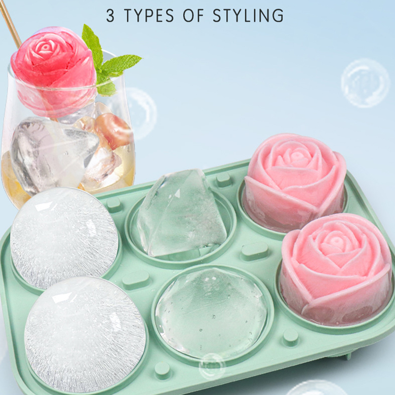 3D Rose Diamond Round Ice Cube - Ice Mold Sphere recension och pris