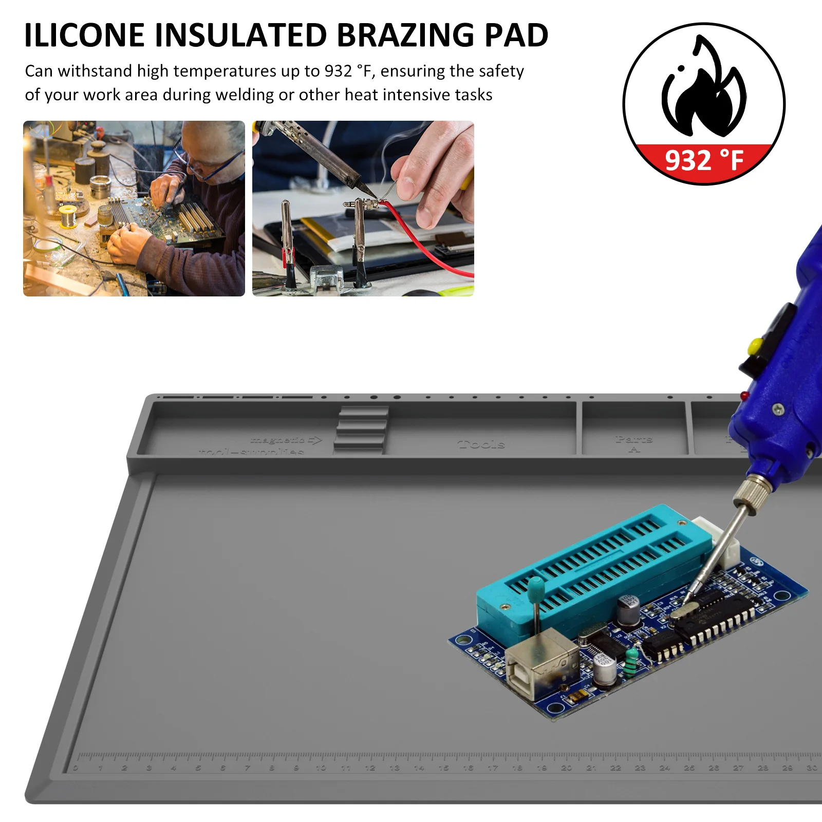 Soldering Station Mat Silicone - Bar Mat Rubber recension och pris