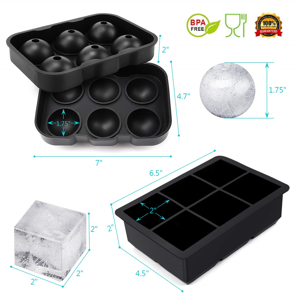 4/6 Grid Big Ball Square Ice C - Ice Mold Sphere recension och pris