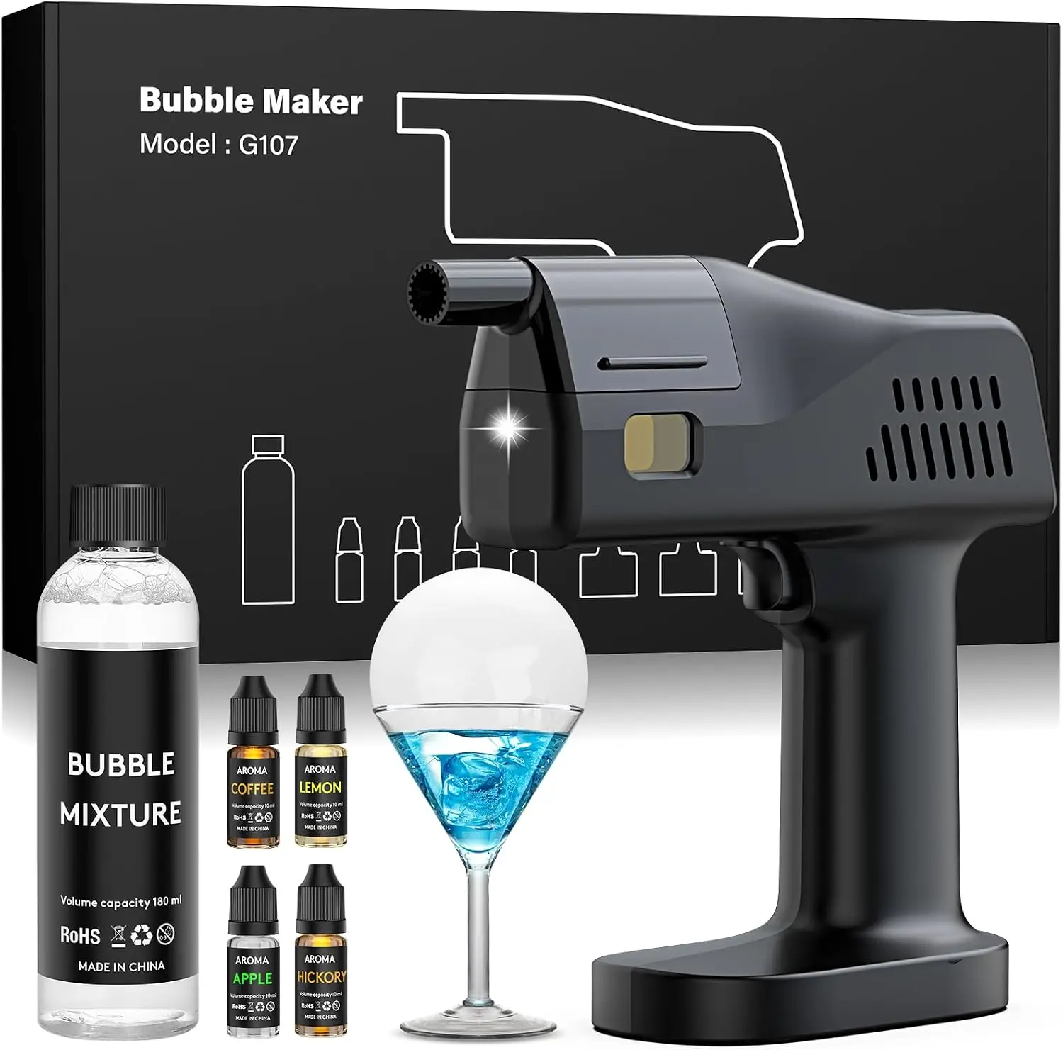 Electric Cocktail Smoke Bubble - Smoking Gun Kit recension och pris